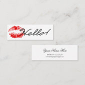 Hallo! Versiegelt mit einer Kuss-Visitenkarte Mini Visitenkarte (Vorne/Hinten)