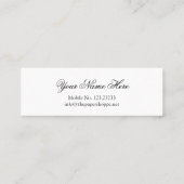 Hallo! Versiegelt mit einer Kuss-Visitenkarte Mini Visitenkarte (Rückseite)