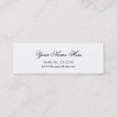 Hallo! Versiegelt mit einer Kuss-Visitenkarte Mini Visitenkarte (Rückseite)