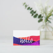 Hallo Vibranful farbenfrohe Musterdrucke Visitenkarte (Stehend Vorderseite)