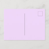 "Hallo, vier-oh!" lila Einladung zum 40. Geburtsta Postkarte (Rückseite)