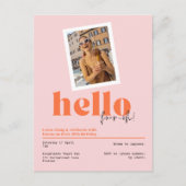 "Hallo, Vier-oh!", Retro-Einladung zum 40. Postkarte (Vorderseite)