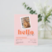 "Hallo, Vier-oh!", Retro-Einladung zum 40. Postkarte (Stehend Vorderseite)