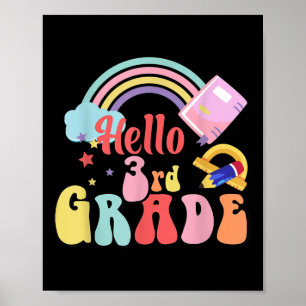 Hallo Vierte 3. Klasse Lehrer Erster Schultag Poster