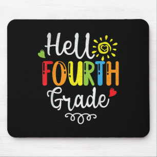 Hallo vierte 4. Klasse Süß Zurück zur Schule Mousepad