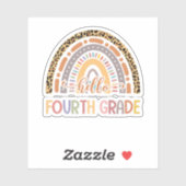 Hallo Vierte Klasse Leopard Regenbogen zurück zur  Aufkleber (Blatt)