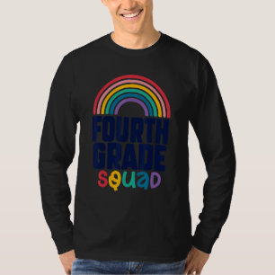 Hallo Vierte Klasse Squad Regenbogen Lehrer Kinder T-Shirt