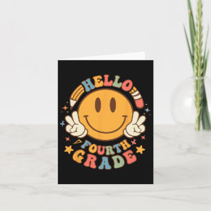 Hallo Vierter Grade Byck zu Schule Groovy Lehrer S Karte