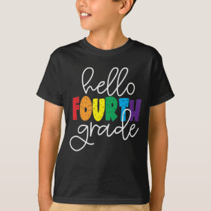 Hallo Vierter Schullehrer Vierter Klasse T-S T-Shirt