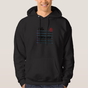 Hallo Viertklässler-Linienpapier  Zurück zur Schul Hoodie