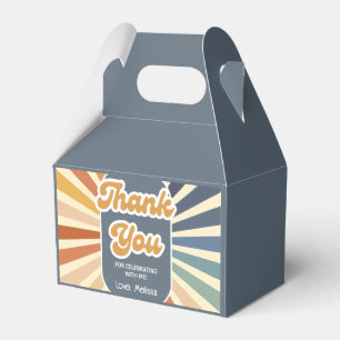 Hallo Vierzig Retro Sonne Groovy Wave Geburtstag Geschenkschachtel