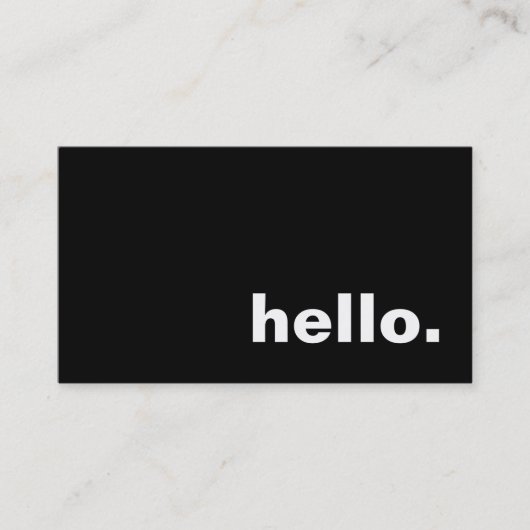 hallo visitenkarte (Vorderseite)