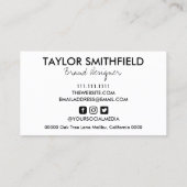 Hallo Visitenkarte für Watercolor (Rückseite)