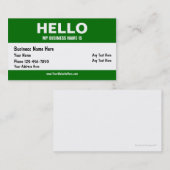Hallo Visitenkarten Visitenkarte (Vorne/Hinten)