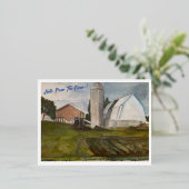 Hallo vom Bauernhof Folien Feiertagspostkarte (Stehend vorne)