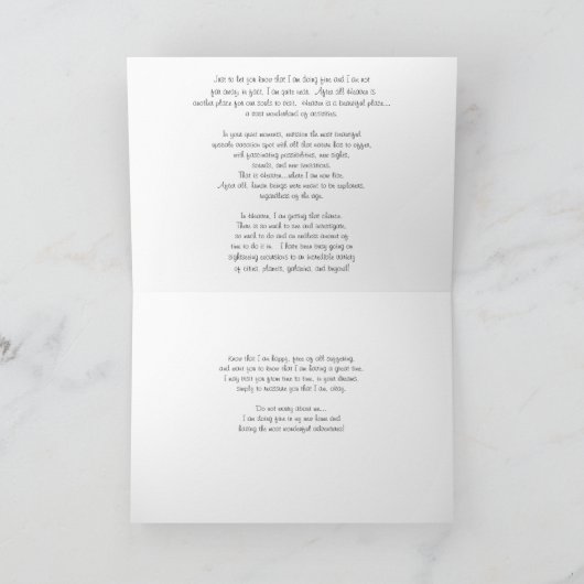 Hallo vom Himmel... Karte (Innenseite)