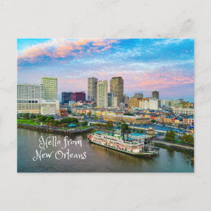 Hallo vom New Orleans City View  Postkarte