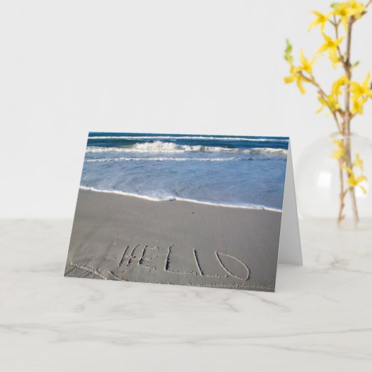 Hallo vom Strand Karte (Gelbe Blume)