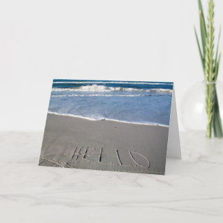 Hallo vom Strand Karte