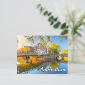 Hallo Von Amsterdam, Niederlande Postkarte (Stehend Vorderseite)