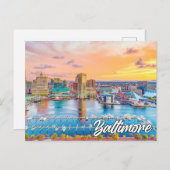 Hallo Von Baltimore, Maryland, Vereinigte Staaten Postkarte (Vorne/Hinten)