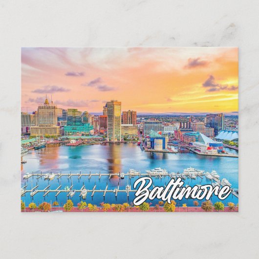Hallo Von Baltimore, Maryland, Vereinigte Staaten Postkarte (Vorderseite)