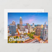 Hallo Von Charlotte, North Carolina, USA Postkarte (Vorne/Hinten)
