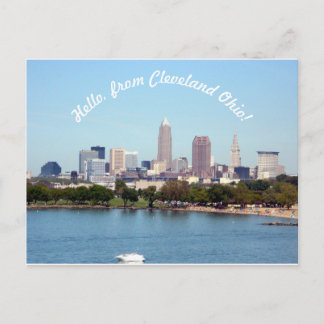 Hallo von Cleveland OH Postcard Postkarte