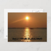 Hallo von Cleveland - Sunset Postkarte (Vorne/Hinten)