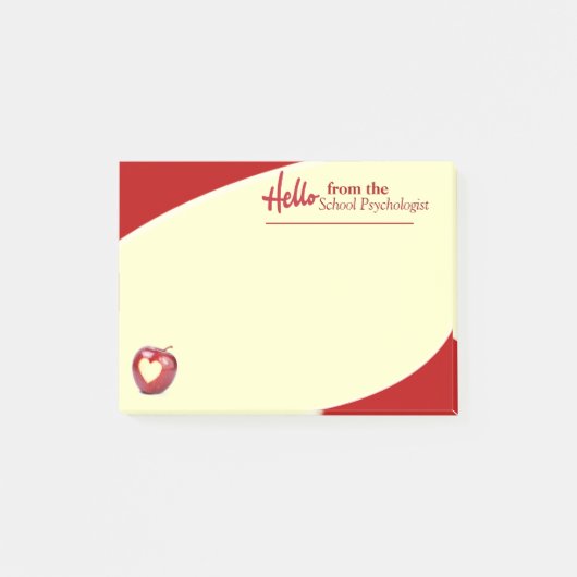 "Hallo von den Schulpsychologe-klebrigen Post-it Klebezettel (Vorderseite)