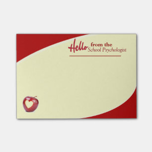 "Hallo von den Schulpsychologe-klebrigen Post-it Klebezettel