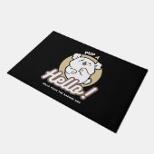 Hallo von der Barked Side - Niedliches Dog Design Fußmatte (Schrägansicht)