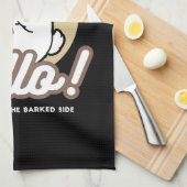 Hallo von der Barked Side - Niedliches Dog Design Geschirrtuch (Viertel Falte)