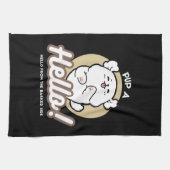 Hallo von der Barked Side - Niedliches Dog Design Geschirrtuch (Horizontal)