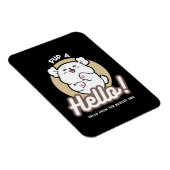Hallo von der Barked Side - Niedliches Dog Design Magnet (Rechte Seite)