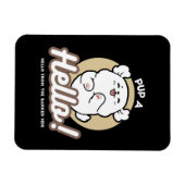 Hallo von der Barked Side - Niedliches Dog Design Magnet (Horizontal)