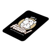 Hallo von der Barked Side - Niedliches Dog Design Magnet (Linke Seite)