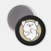 Hallo von der Barked Side - Niedliches Dog Design Magnet (Vorderseite/Rückseite)