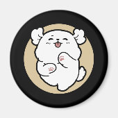 Hallo von der Barked Side - Niedliches Dog Design Magnet (Vorne)