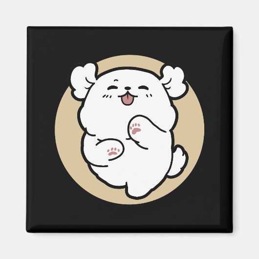 Hallo von der Barked Side - Niedliches Dog Design Magnet (Vorne)