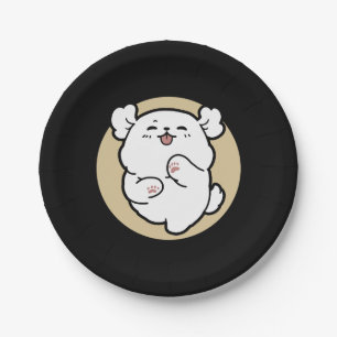 Hallo von der Barked Side - Niedliches Dog Design Pappteller