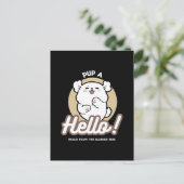 Hallo von der Barked Side - Niedliches Dog Design Postkarte (Stehend Vorderseite)