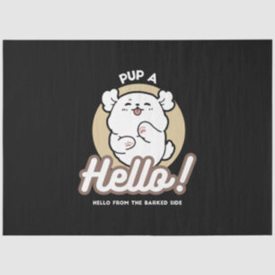 Hallo von der Barked Side - Niedliches Dog Design Seidenpapier