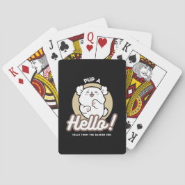 Hallo von der Barked Side - Niedliches Dog Design Spielkarten