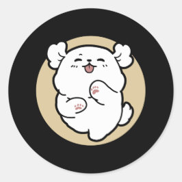 Hallo von der Barked Side Runder Aufkleber