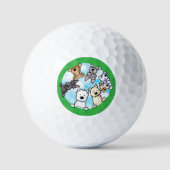 Hallo von der glücklichen Seite Golfball (Vorderseite)
