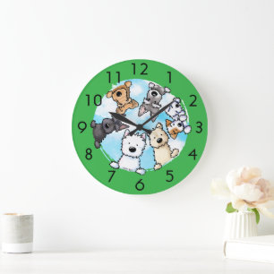Hallo von der glücklichen Seite Große Wanduhr
