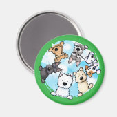 Hallo von der glücklichen Seite Magnet (Vorderseite/Rückseite)