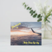 Hallo von der Himmelsreise Postkarte (Stehend Vorderseite)