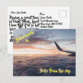 Hallo von der Himmelsreise Postkarte (Vorne/Hinten)